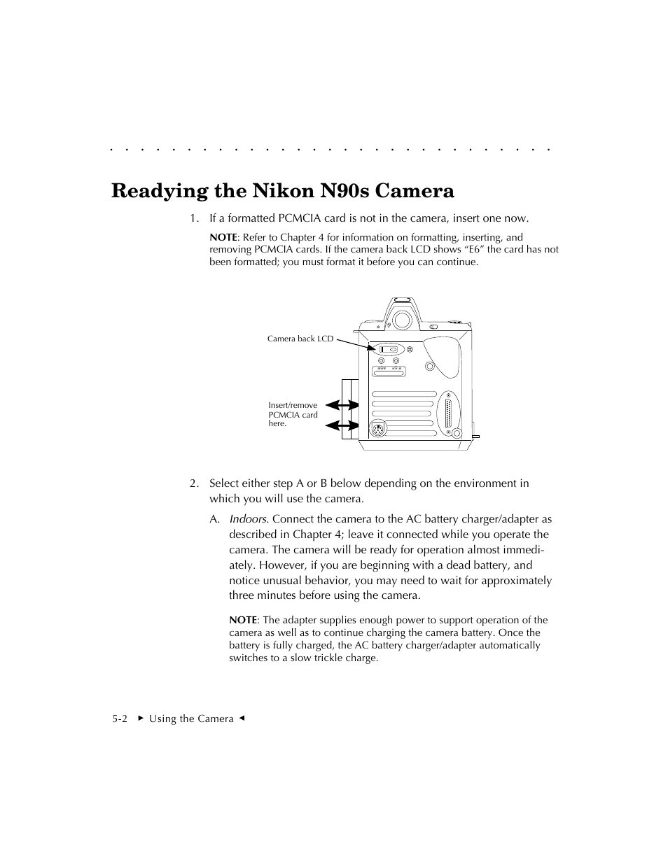 Readying the nikon n90s camera | Kodak DCS 410 User Manual | Page 92 / 322