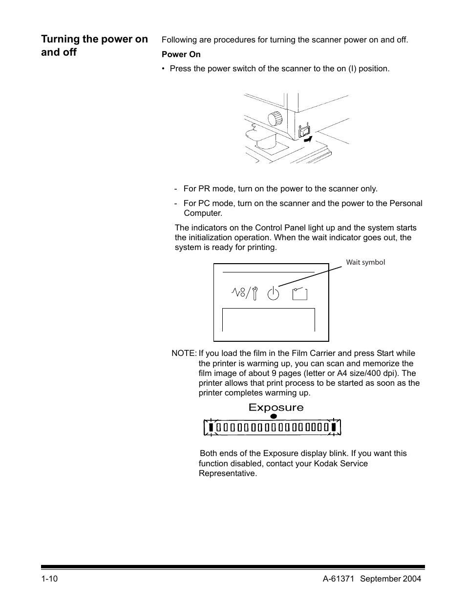 Turning the power on and off | Kodak 3000DSV-E User Manual | Page 14 / 73