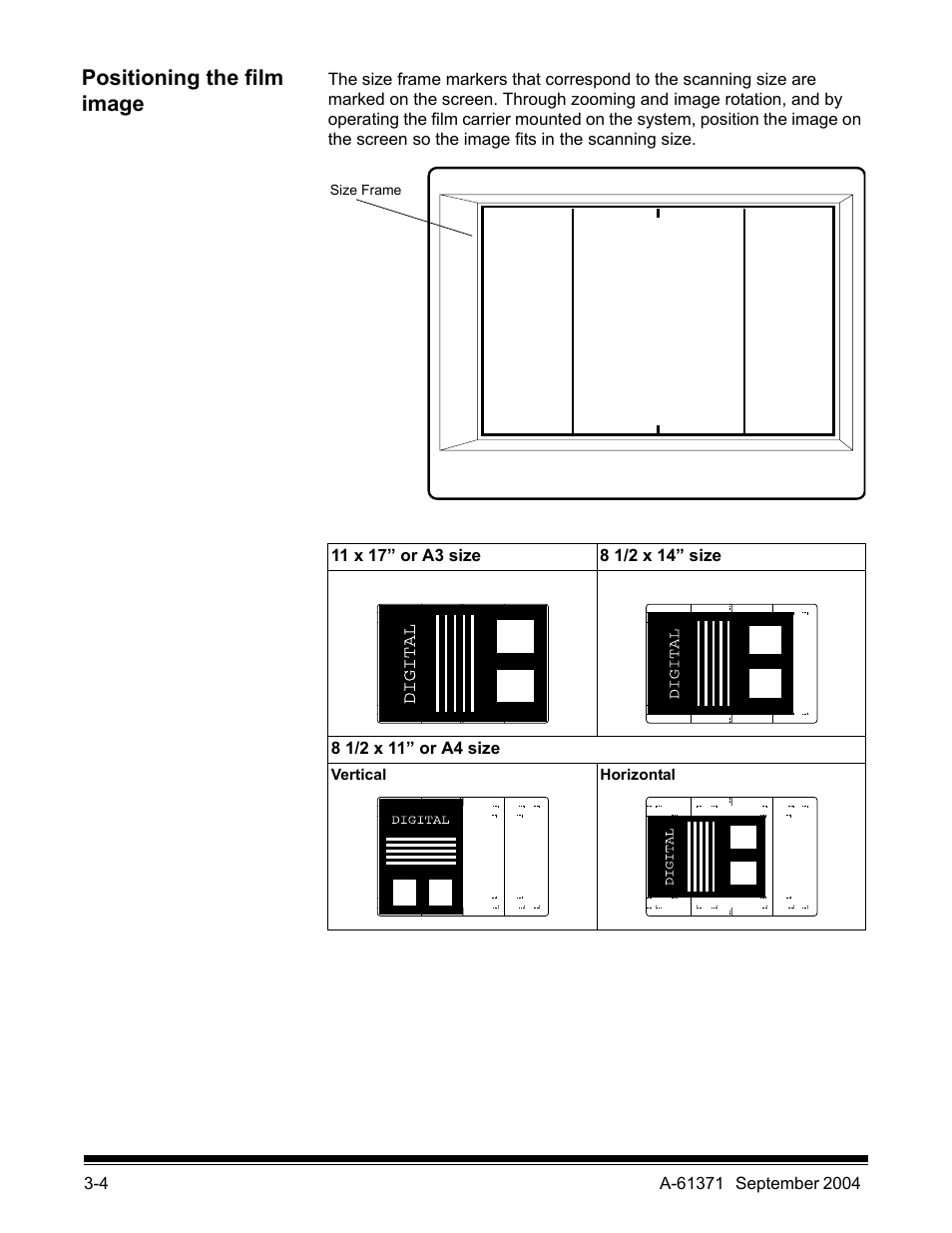 Positioning the film image | Kodak 3000DSV-E User Manual | Page 27 / 73