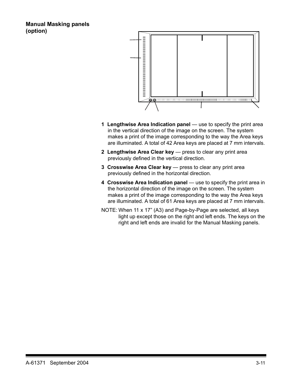 Manual masking panels (option) | Kodak 3000DSV-E User Manual | Page 34 / 73