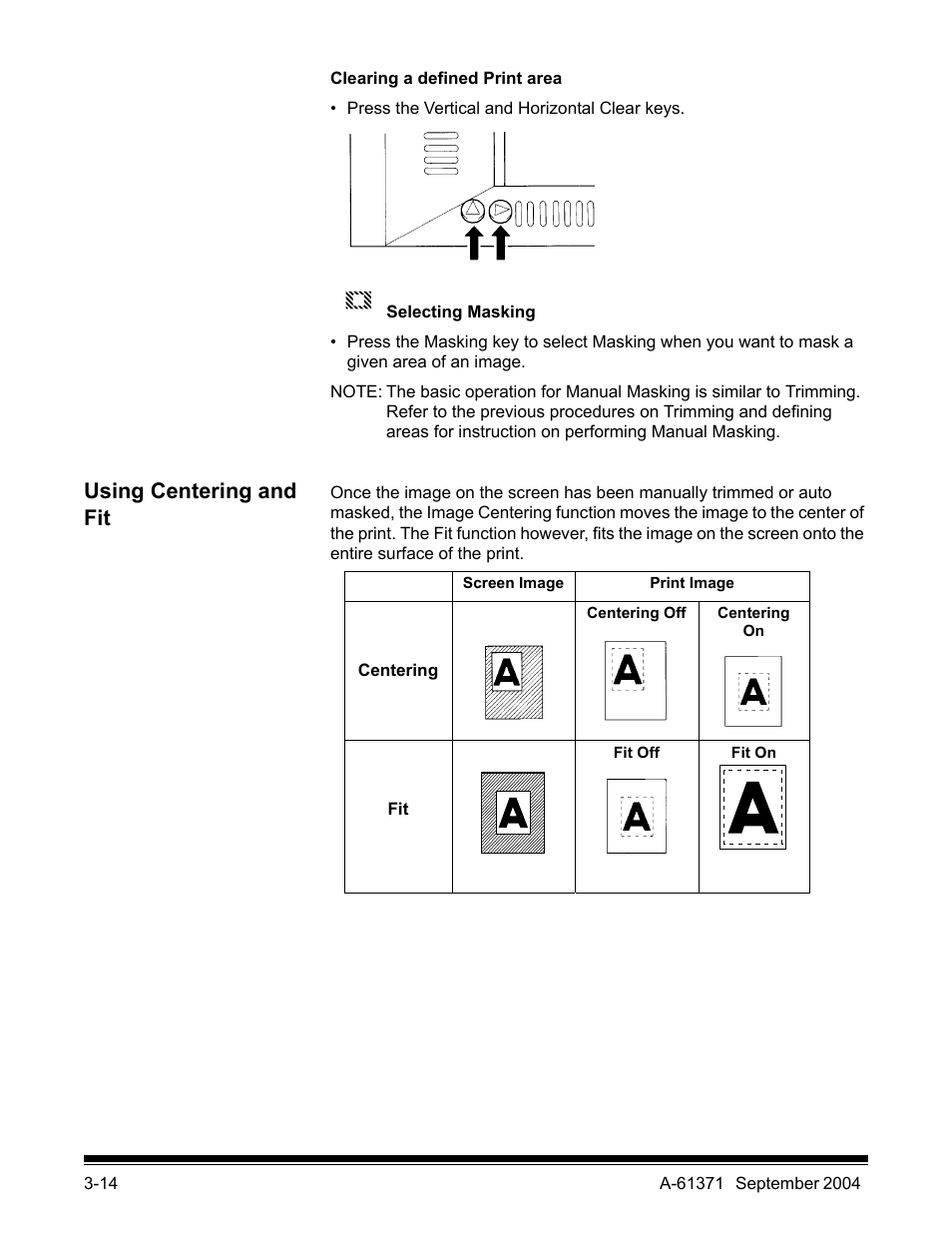 Using centering and fit | Kodak 3000DSV-E User Manual | Page 37 / 73