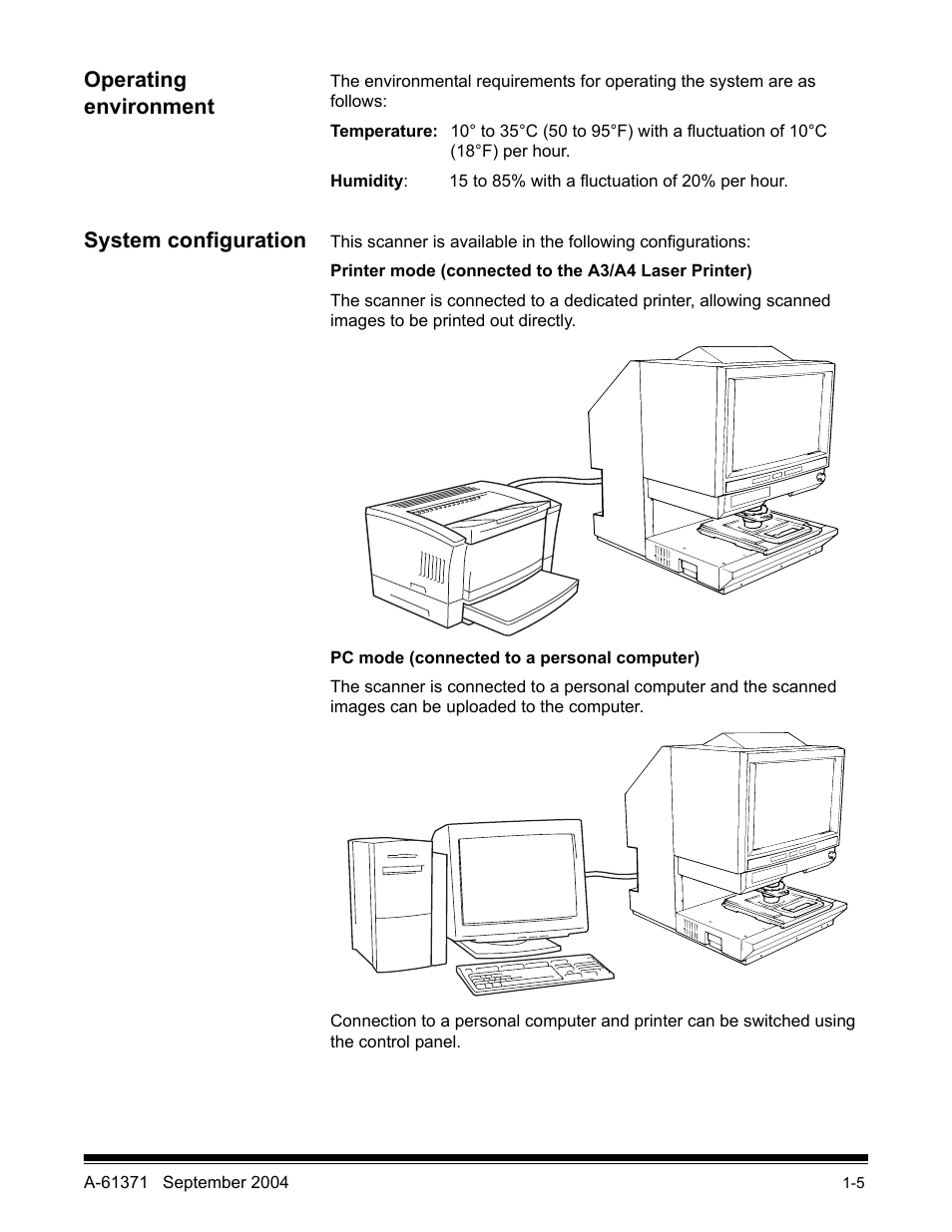 Operating environment, System configuration | Kodak 3000DSV-E User Manual | Page 9 / 73