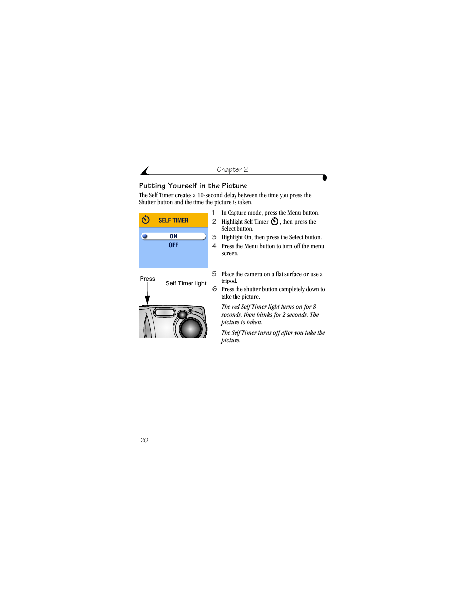 Putting yourself in the picture | Kodak CX4230 User Manual | Page 28 / 108