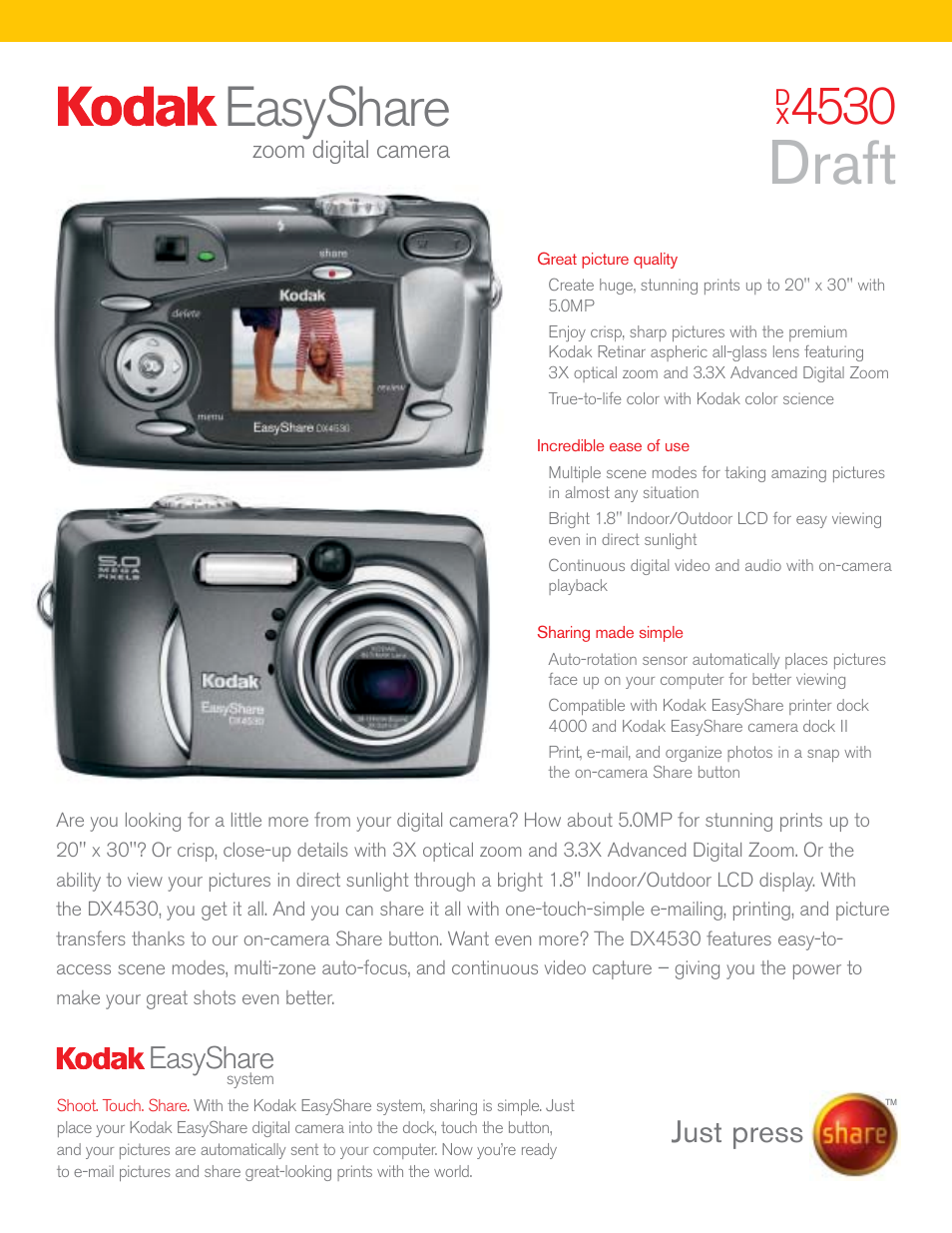 Kodak DX4530 User Manual | 2 pages