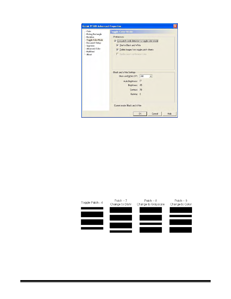 Toggle color mode screen | Kodak 9090DC User Manual | Page 46 / 98