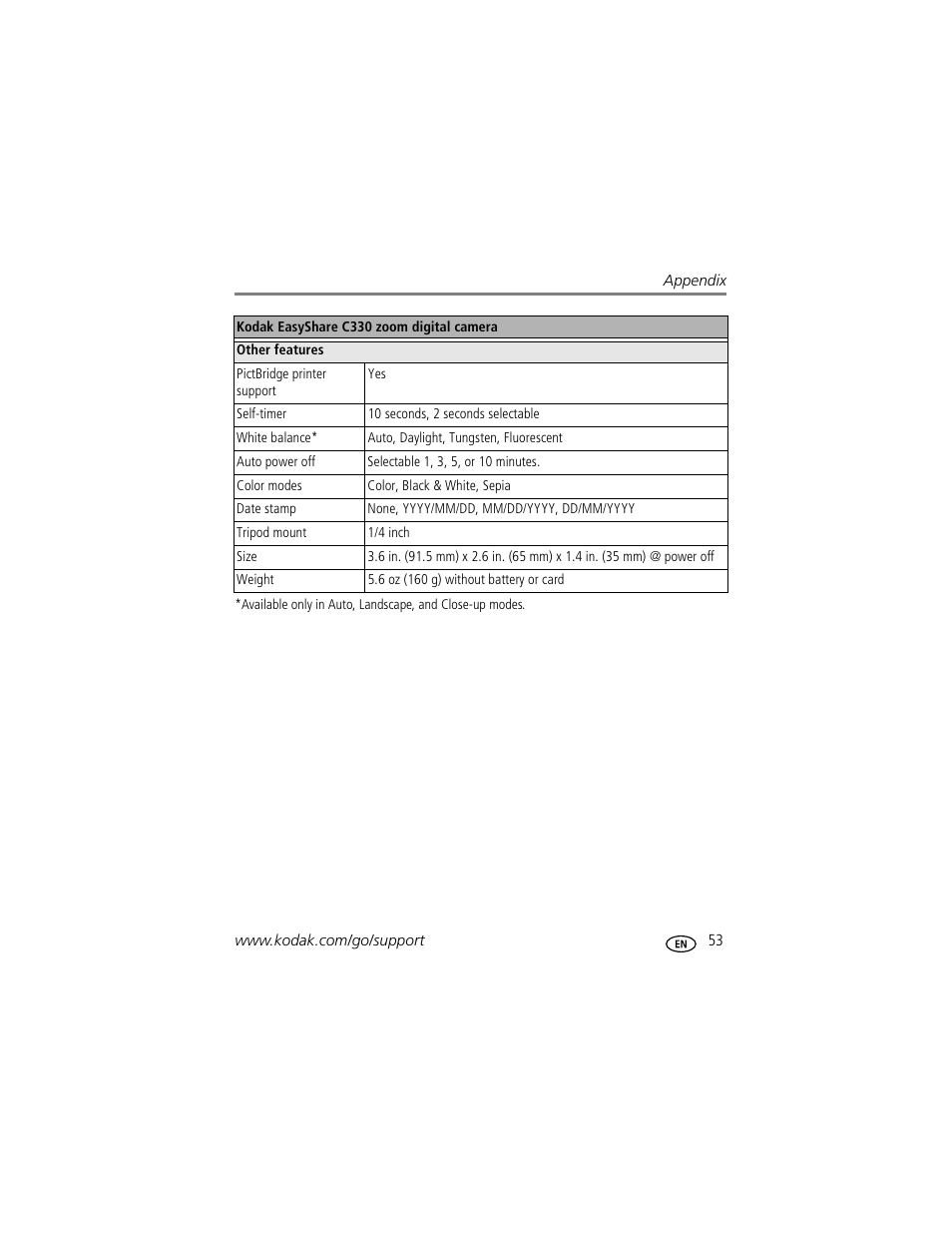 Kodak C330 User Manual | Page 59 / 74