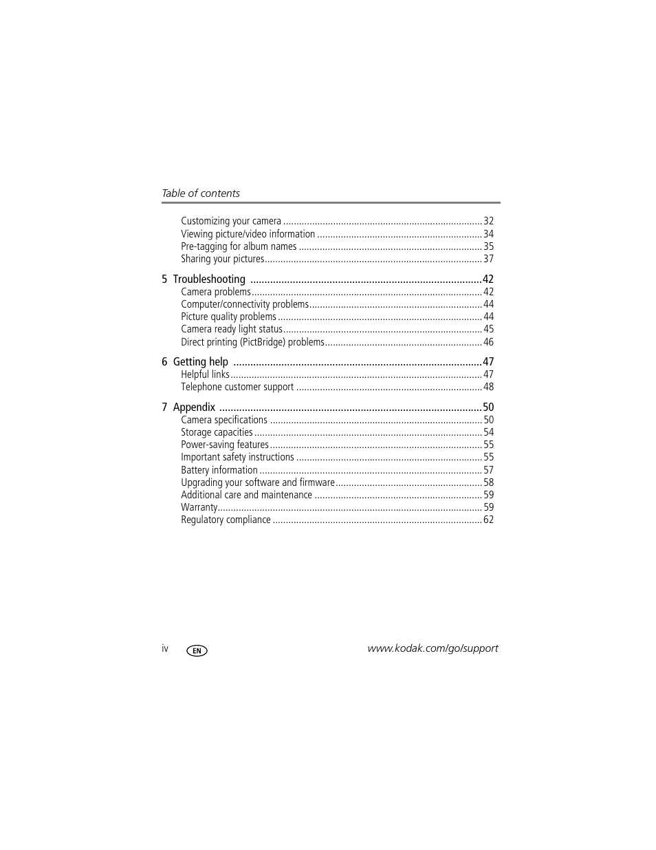 Kodak C330 User Manual | Page 6 / 74