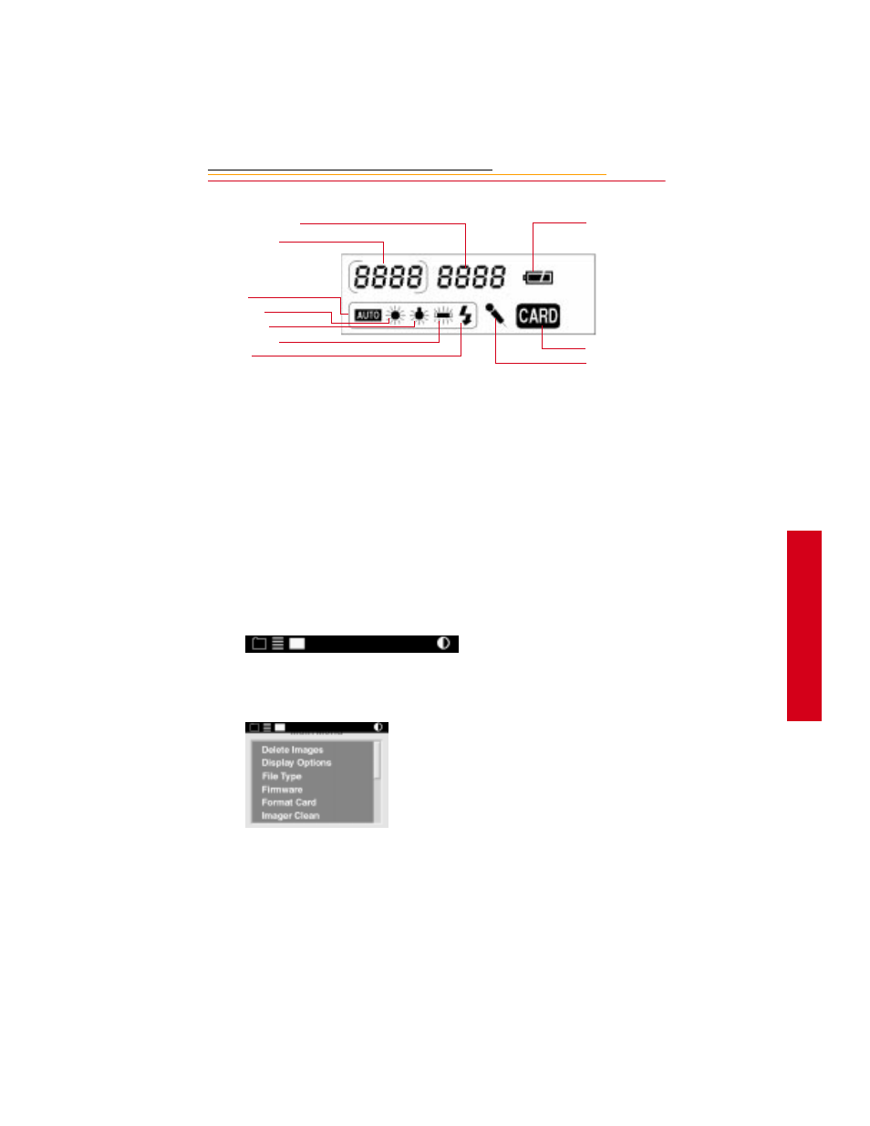 Back lcd panel, Image display, Menu bar | Back lcd panel -9, Image display -9 | Kodak DCS500 User Manual | Page 31 / 251