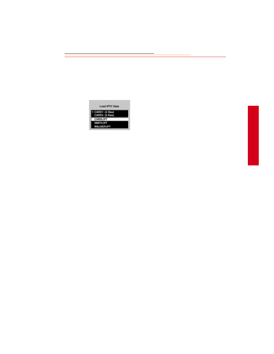 Loading iptc data from a pc card, Loading iptc data from a pc card -9 | Kodak DCS500 User Manual | Page 76 / 251