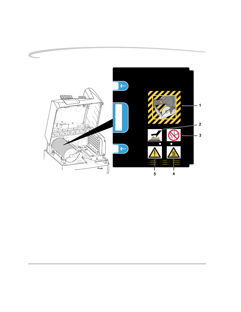 Safety and related information, Processor drum cover label | Kodak DryView 8900 User Manual | Page 16 / 144