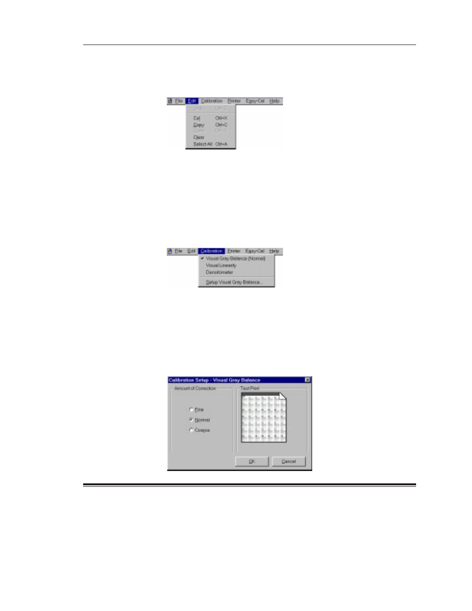 Edit menu, Calibration menu | Kodak SCIENCE 1H9659 User Manual | Page 54 / 132