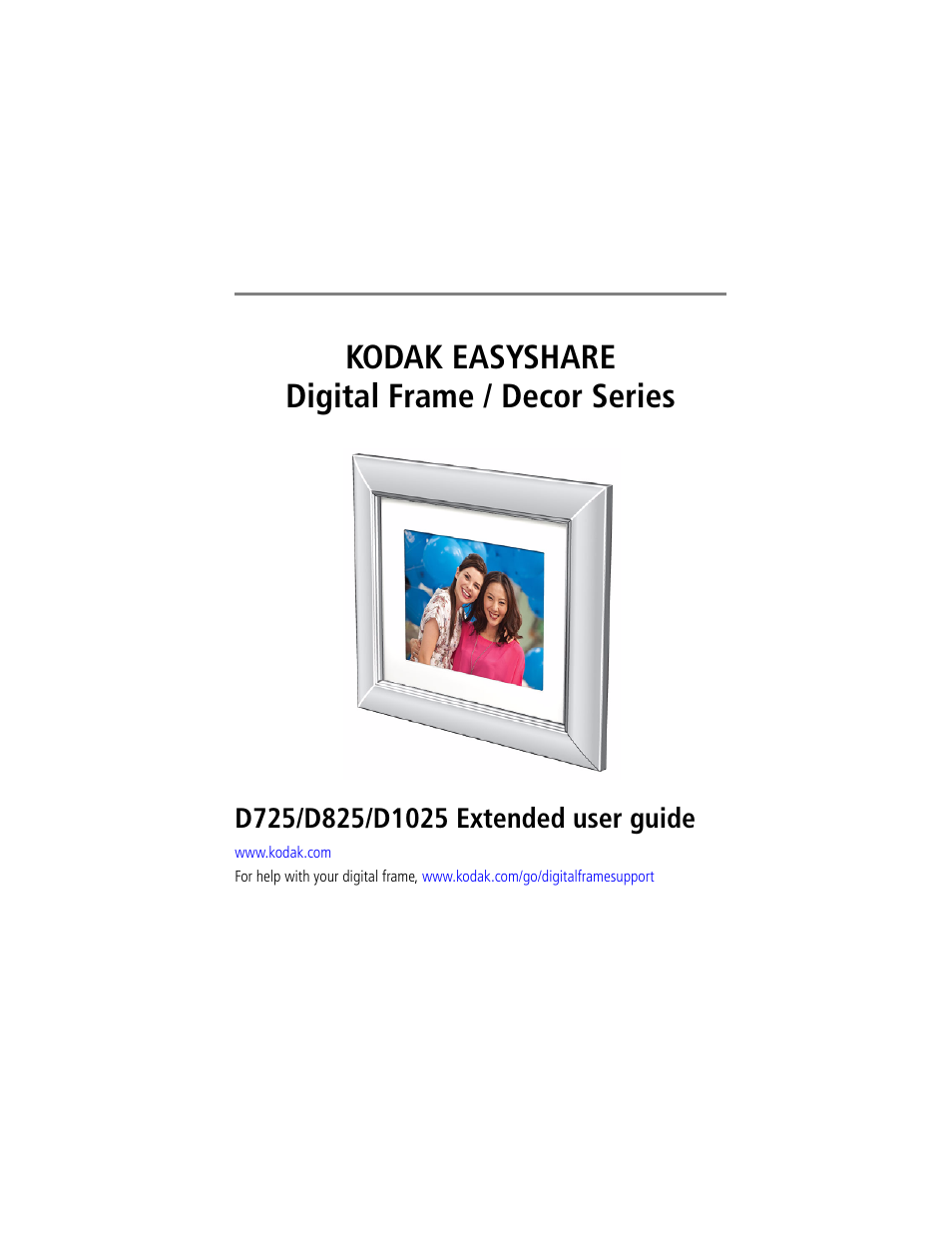 Kodak EASYSHARE D725 User Manual | 36 pages