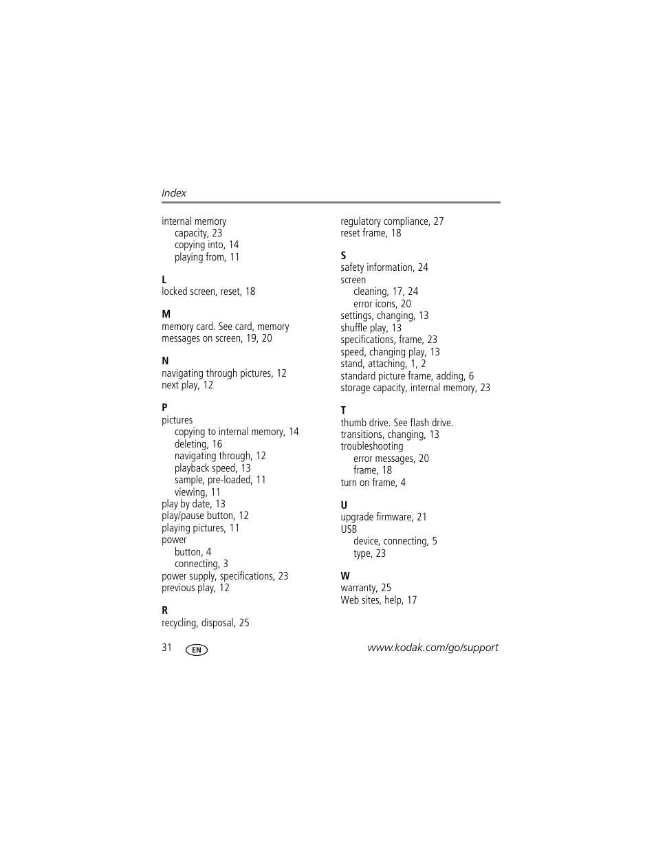 Kodak EASYSHARE D725 User Manual | Page 36 / 36