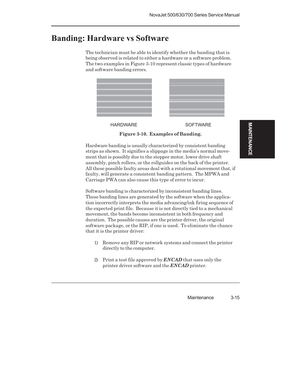 Banding: hardware vs software | Kodak NOVAJET 700 User Manual | Page 57 / 192