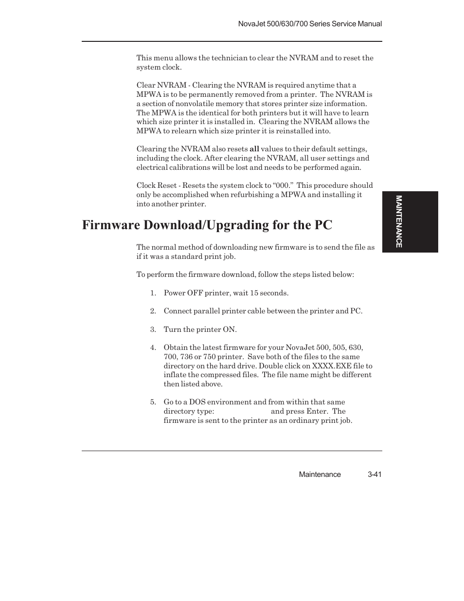 Firmware download/upgrading for the pc | Kodak NOVAJET 700 User Manual | Page 83 / 192