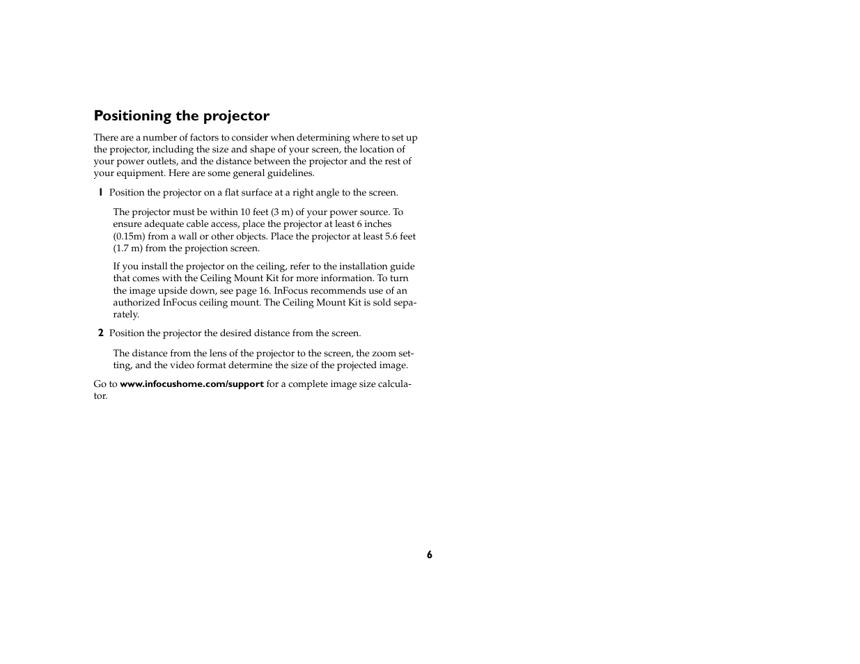 Positioning the projector | Kodak 777 User Manual | Page 6 / 33