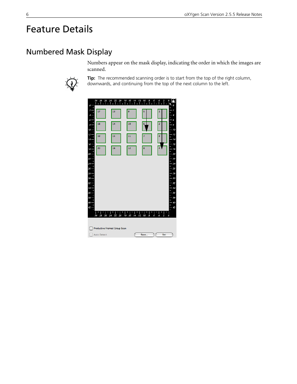 Feature details, Numbered mask display | Kodak 2.5.5 User Manual | Page 10 / 18