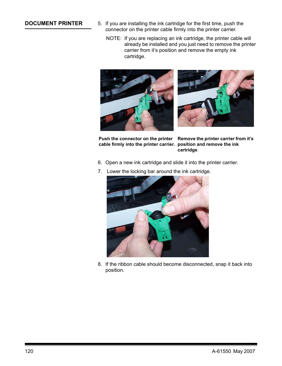 Document printer | Kodak I1400 User Manual | Page 125 / 162