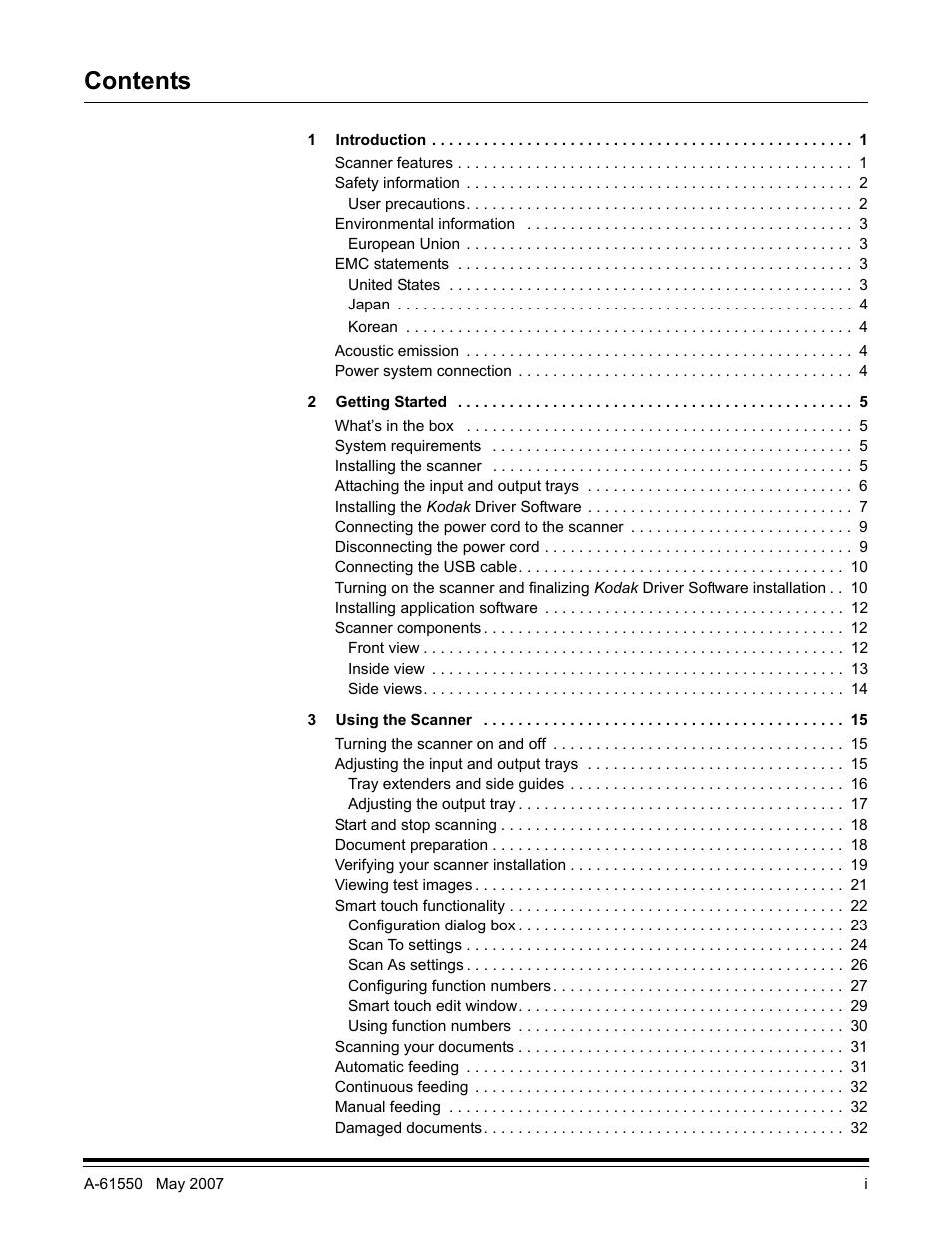 Kodak I1400 User Manual | Page 2 / 162