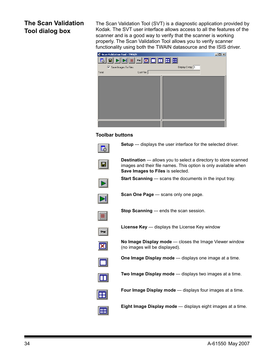 The scan validation tool dialog box | Kodak I1400 User Manual | Page 39 / 162