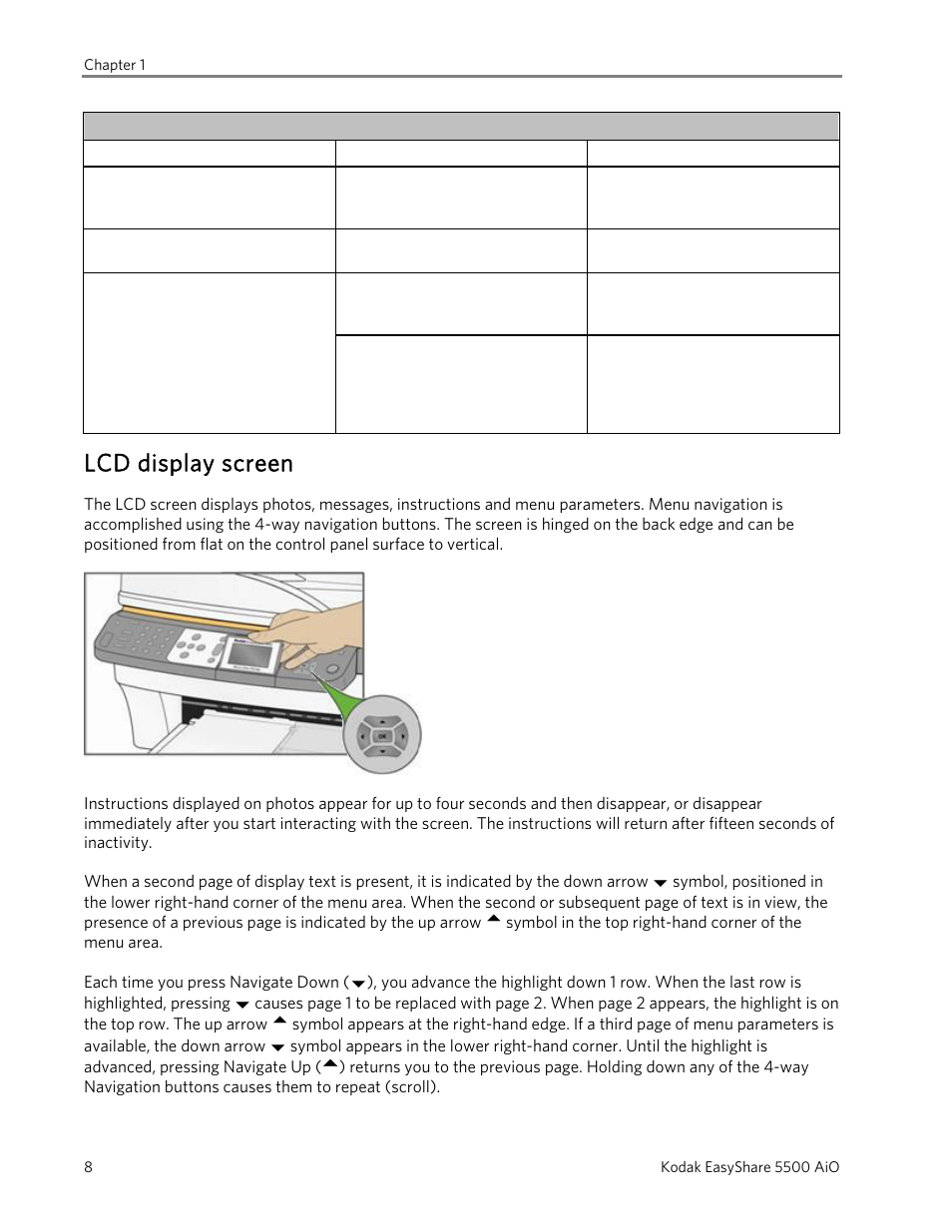 Lcd display screen | Kodak EasyShare 5500 User Manual | Page 12 / 122