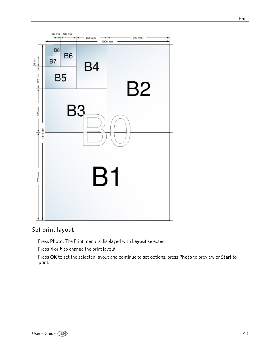 Set print layout | Kodak EasyShare 5500 User Manual | Page 47 / 122