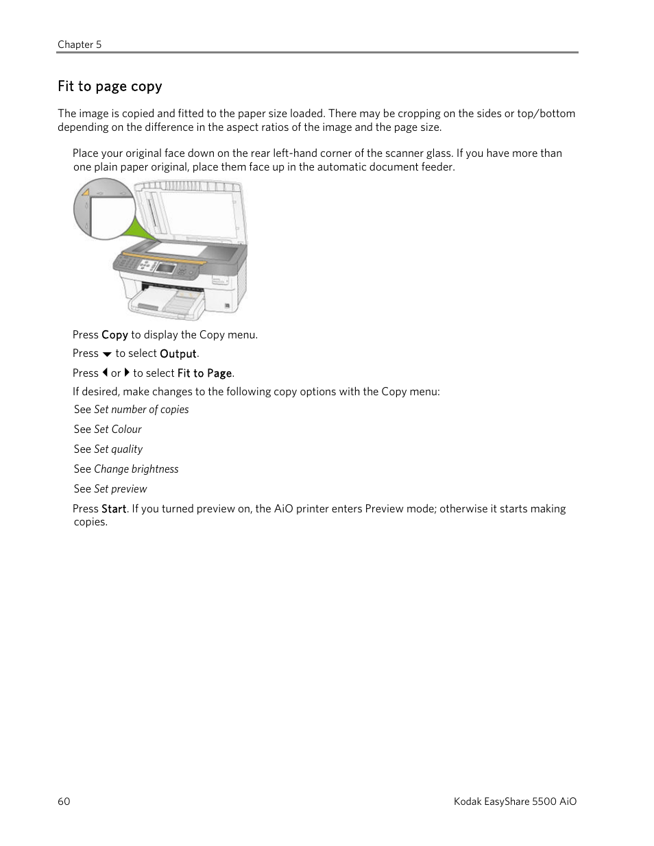 Fit to page copy | Kodak EasyShare 5500 User Manual | Page 64 / 122