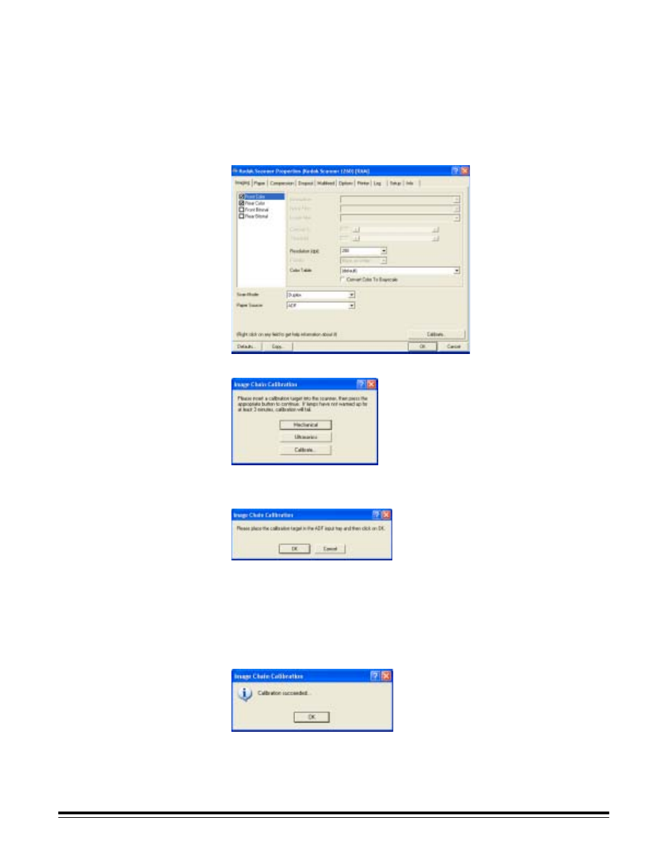 Calibrating the scanner | Kodak i250 User Manual | Page 31 / 68