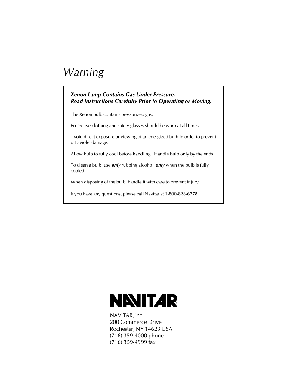 Warning | Kodak 560 User Manual | Page 42 / 42