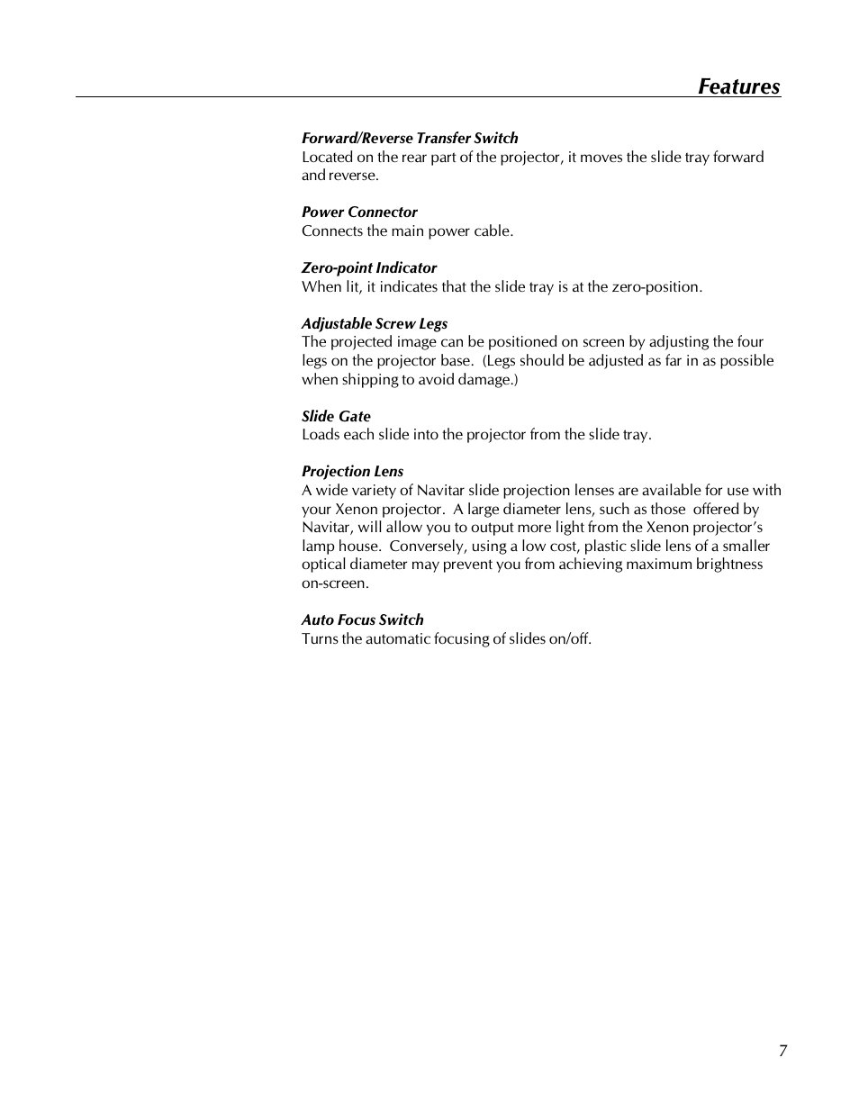 Features | Kodak 560 User Manual | Page 9 / 42