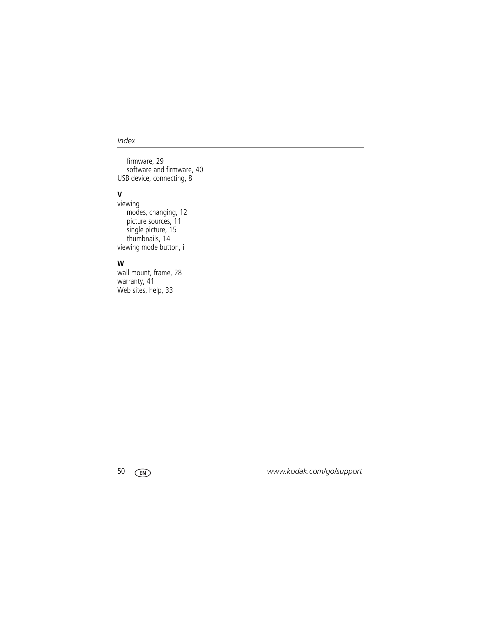 Kodak D830 User Manual | Page 56 / 56