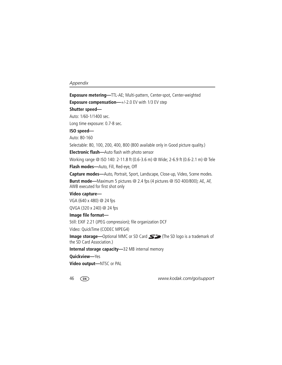 Kodak EasyShare C360 User Manual | Page 52 / 68