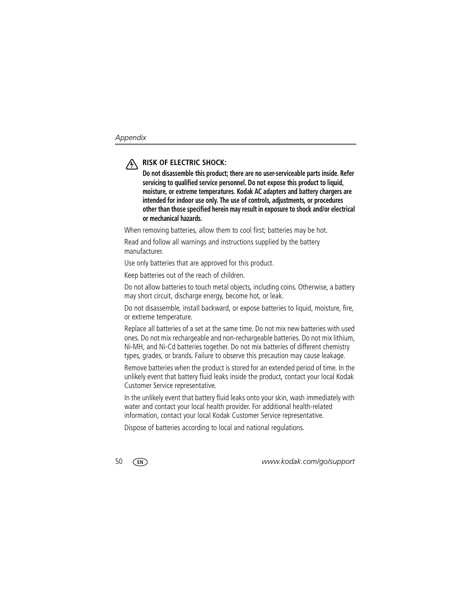 Kodak EasyShare C360 User Manual | Page 56 / 68