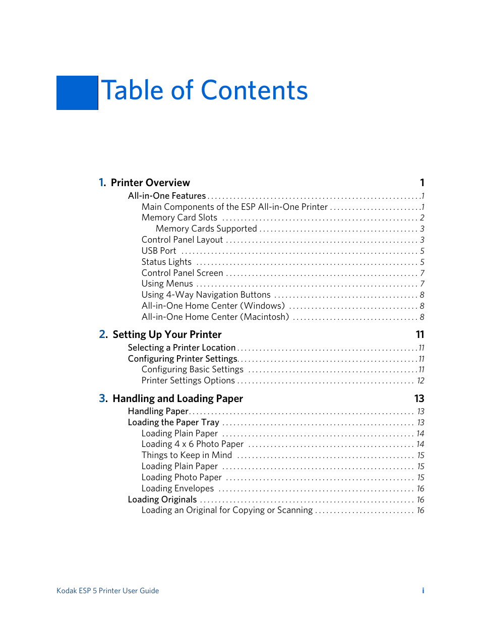 Kodak ESP 5 User Manual | Page 3 / 81