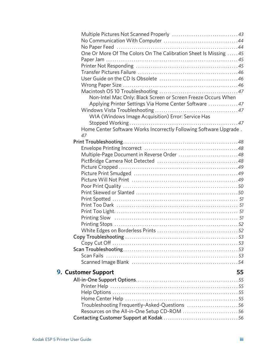 Kodak ESP 5 User Manual | Page 5 / 81