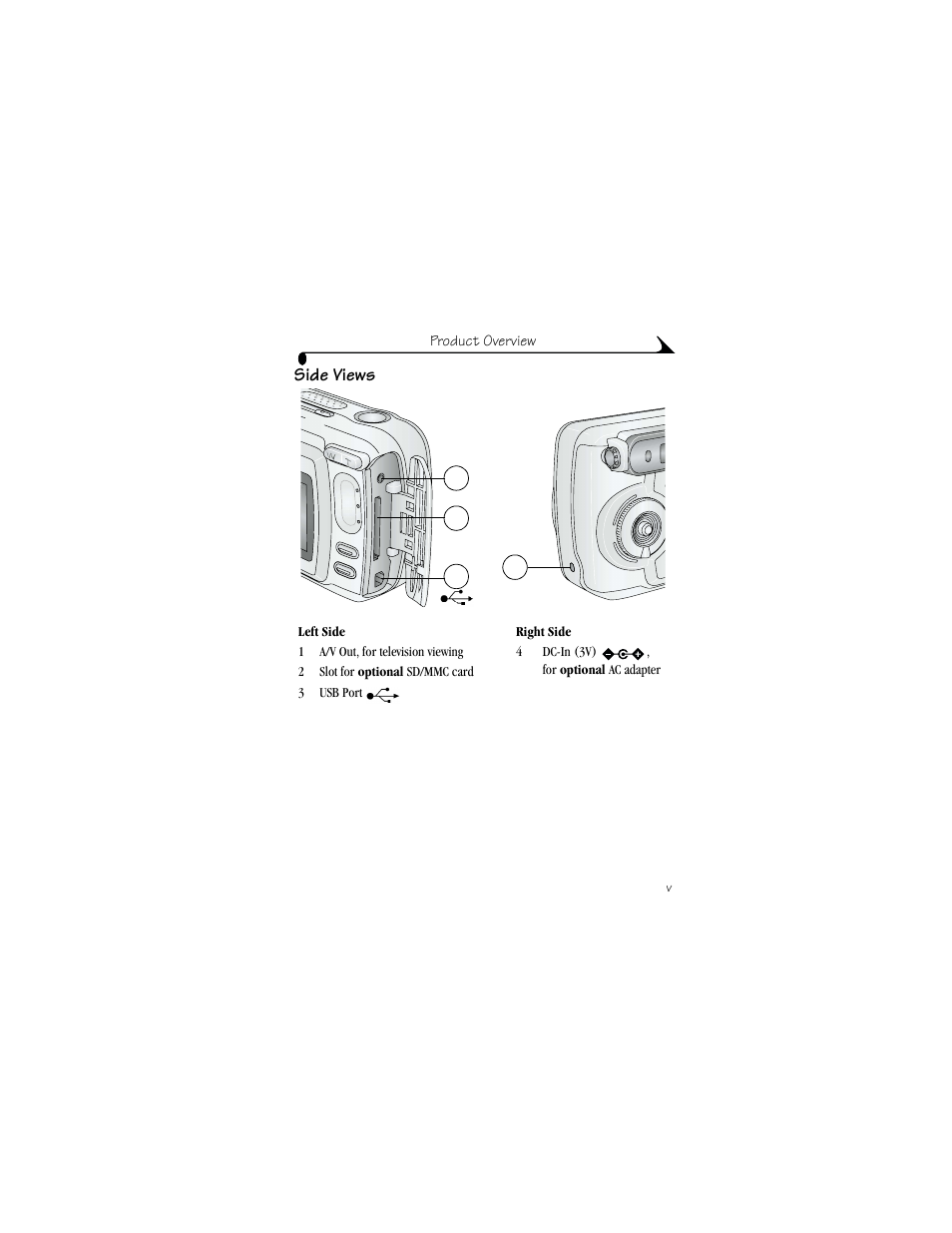 Side views | Kodak DX6440 User Manual | Page 5 / 134