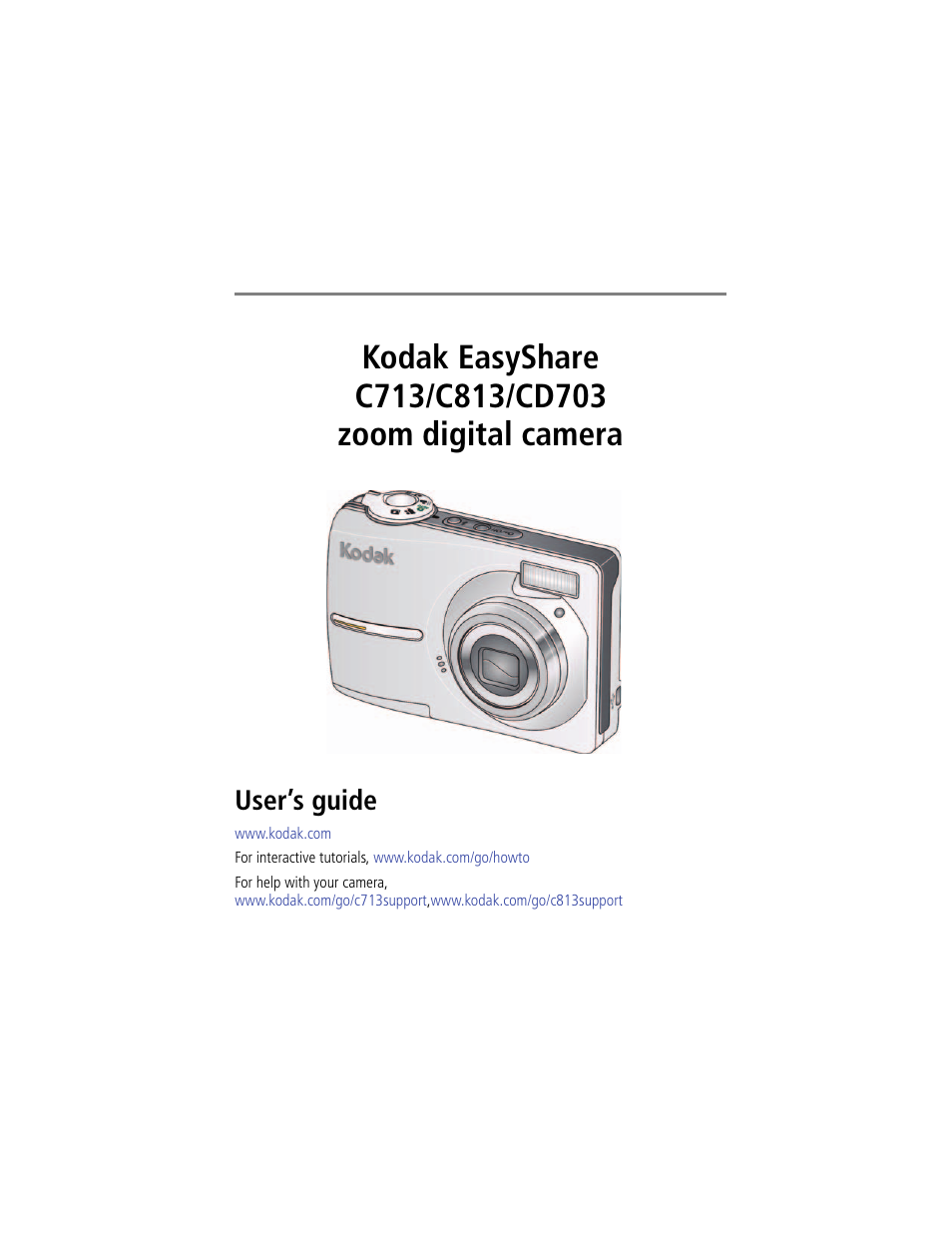 Kodak EASYSHARE C813 User Manual | 70 pages