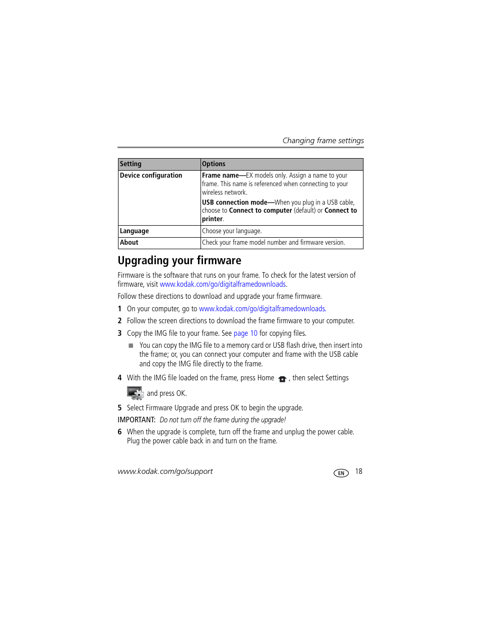 Upgrading your firmware | Kodak EX-811 User Manual | Page 25 / 53