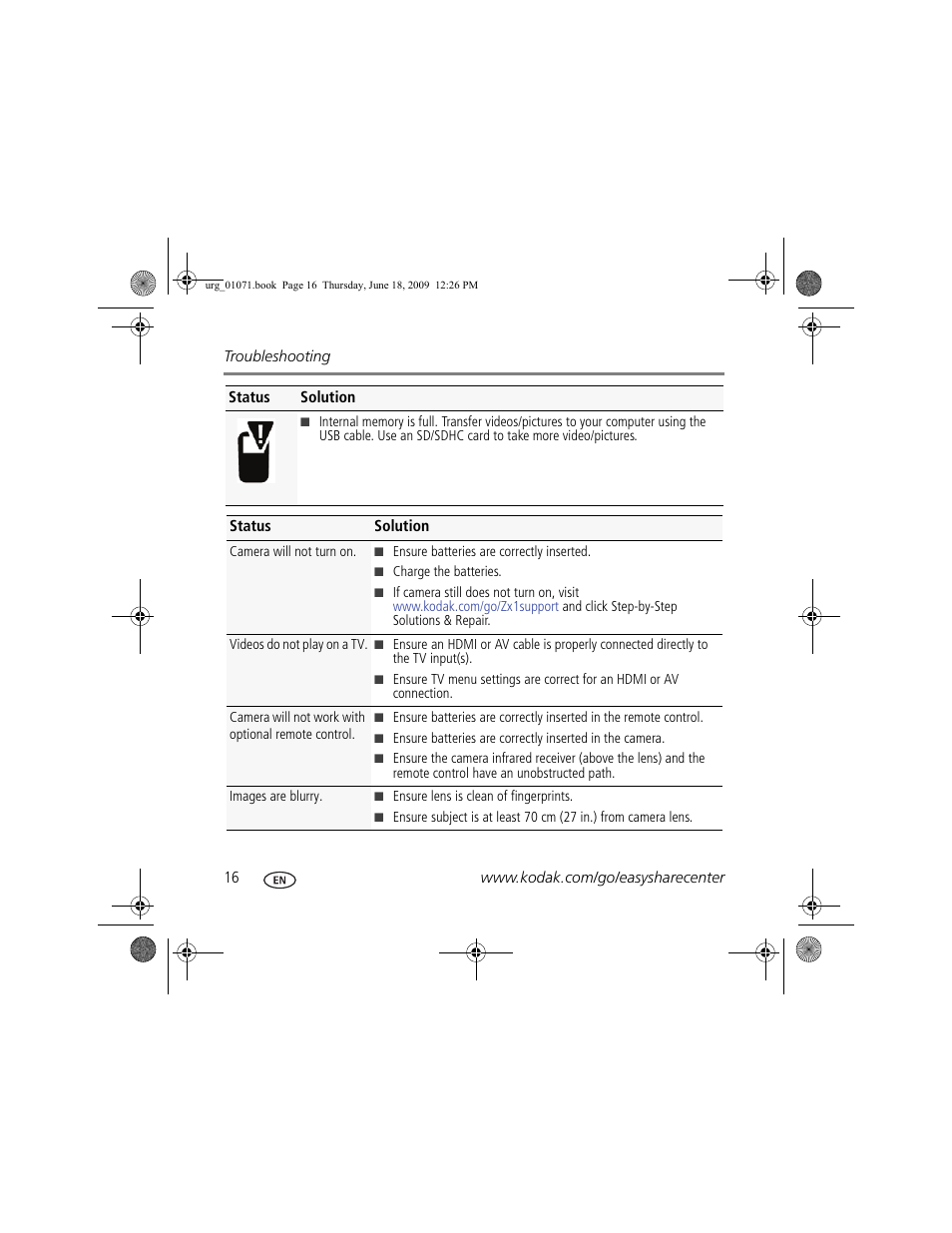 Kodak Zx1 User Manual | Page 16 / 25