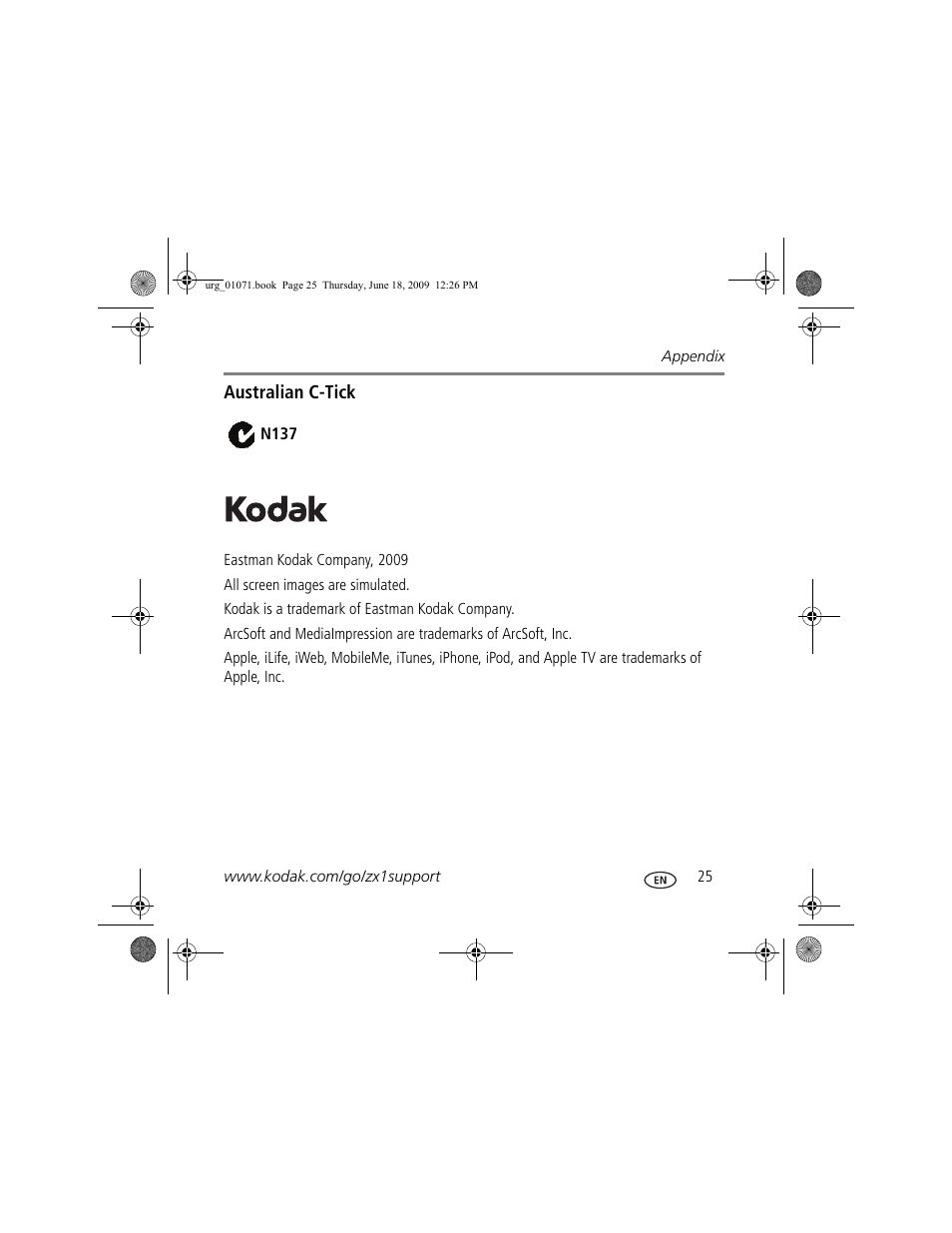 Kodak Zx1 User Manual | Page 25 / 25