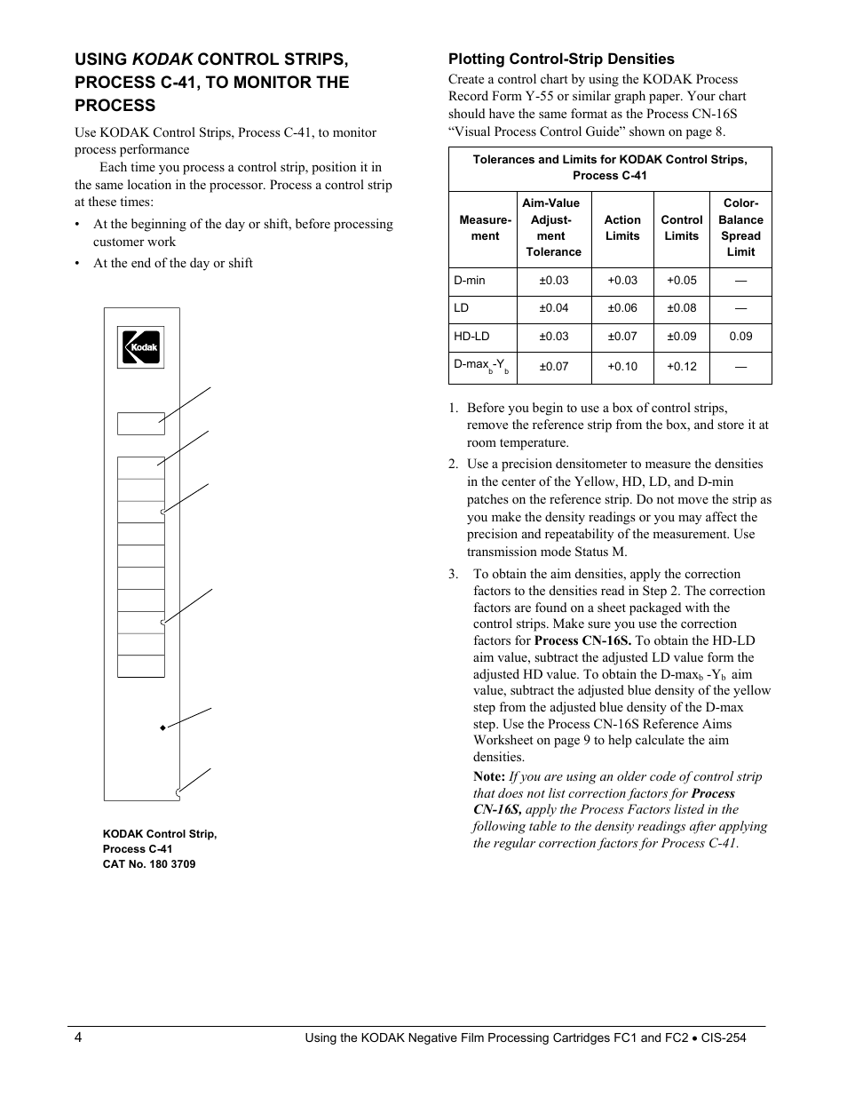 Plotting control-strip densities | Kodak FC1 User Manual | Page 4 / 10