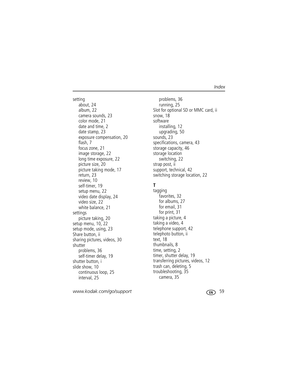 Kodak EasyShare C433 User Manual | Page 65 / 66