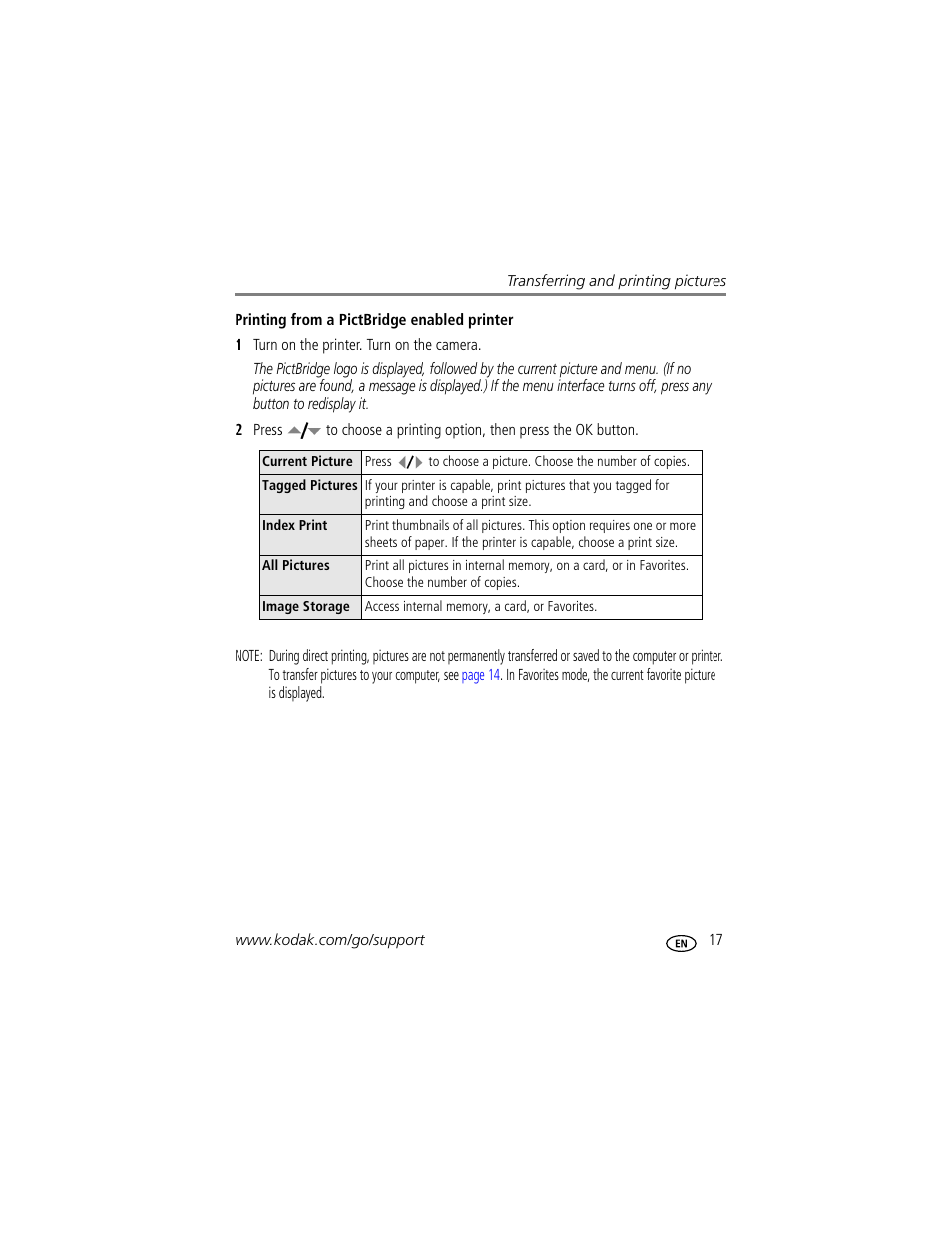 Printing from a pictbridge enabled printer | Kodak EasyShare C530 User Manual | Page 23 / 71