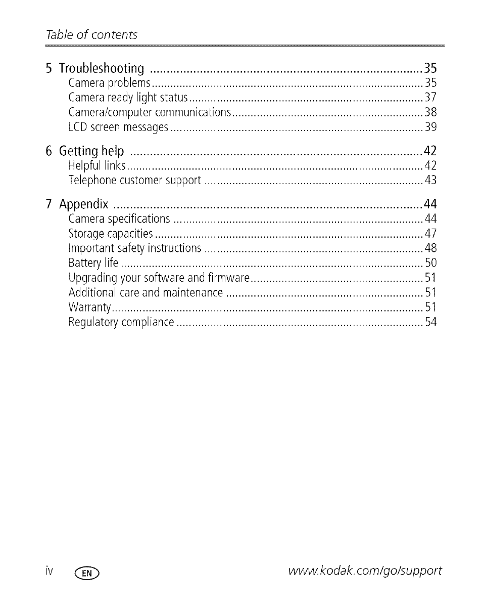 Kodak EASYSHARE C 503 User Manual | Page 5 / 67