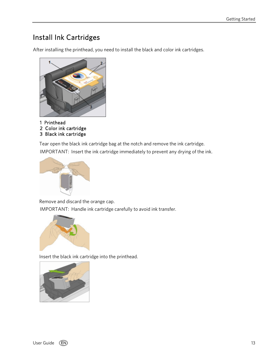 Install ink cartridges | Kodak EasyShare 5100 User Manual | Page 17 / 86