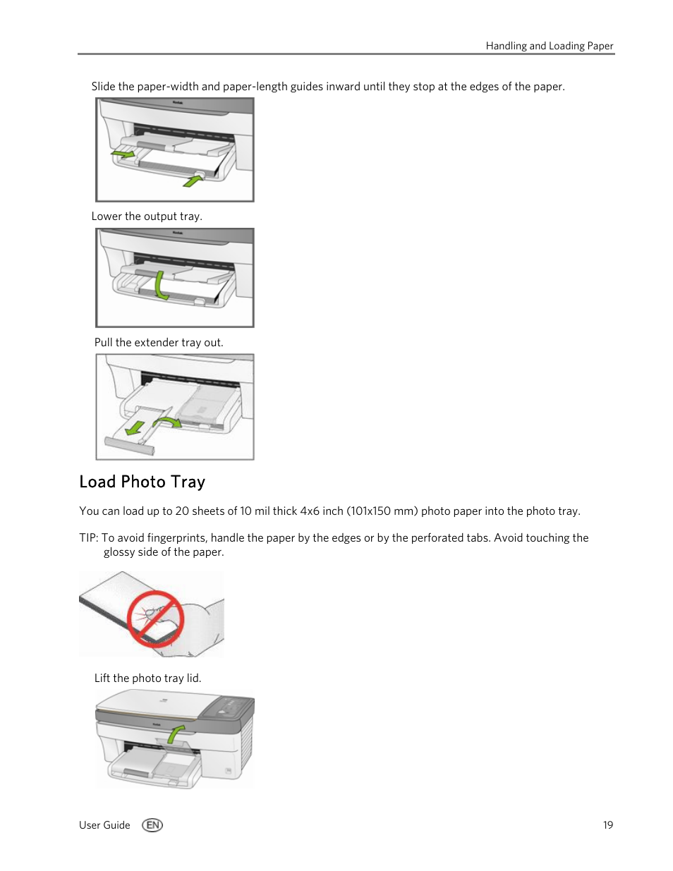 Load photo tray | Kodak EasyShare 5100 User Manual | Page 23 / 86