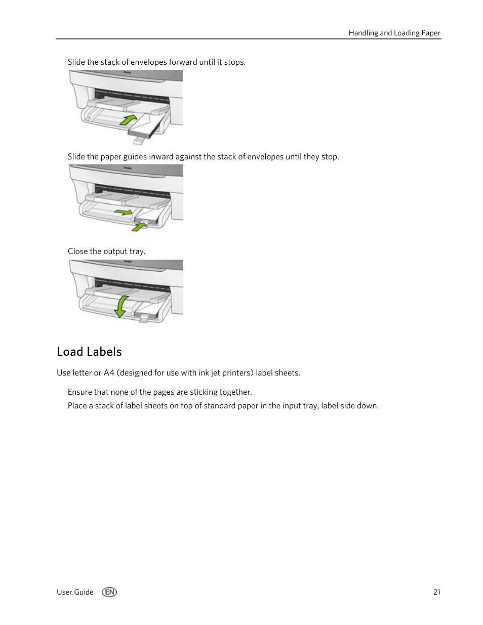 Load labels | Kodak EasyShare 5100 User Manual | Page 25 / 86