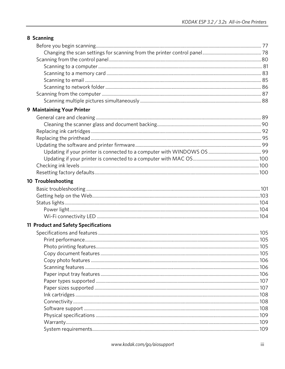 Kodak EASTMAN 3.2S User Manual | Page 5 / 123