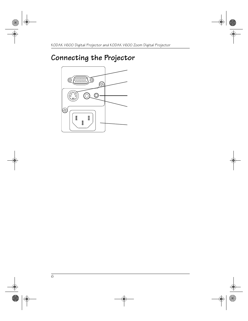 Connecting the projector | Kodak V600 User Manual | Page 10 / 44