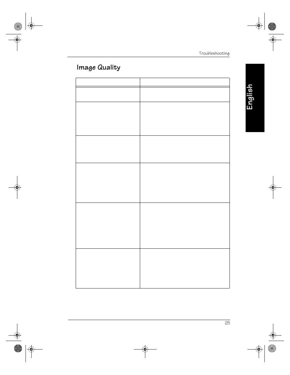 English, Image quality | Kodak V600 User Manual | Page 29 / 44